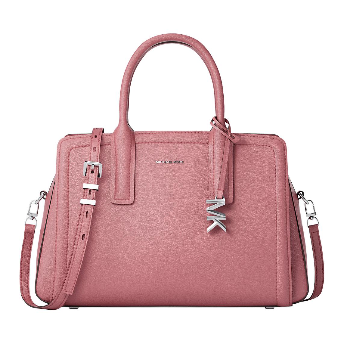 

Michael Kors Laila Adjustable Detachable Shoulder Strap Leather Tote Bag Women tote bags Rosewood 30S5S9IS2L-ROSEWOOD Basic Set (Bag)