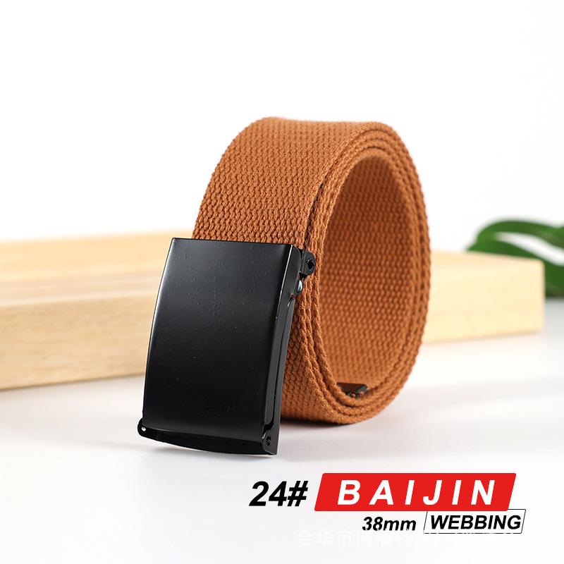 Canvas & Leather Multi-Color Casual Waist Belt - Stylish, Easy-to-Match Accessory for Students