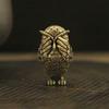 Retros Owl Sculpture Solid Brasses Durable Decoration for Desk Shelf Gift Artistic Handmade Figurine