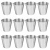 12 Pcs Wasser Tasse Becher Edelstahl Schuss Glas Suite Tragbare Geister Silber Kaffee Becher Kind