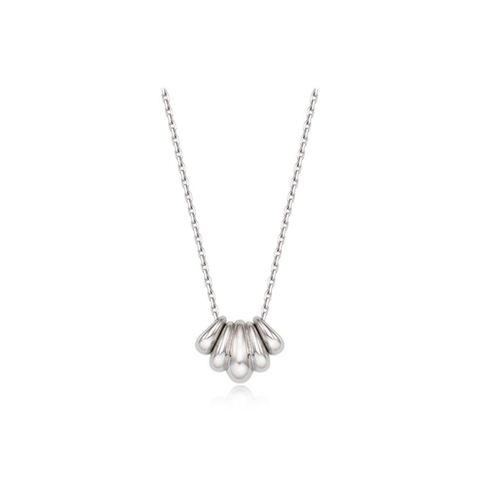 Luminous Bloom Silver-White Necklace Tntsvw02739S
