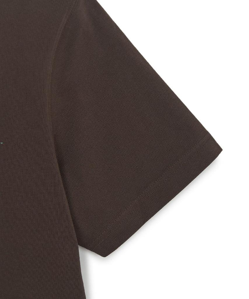 Emelbi Vintage Back Graphic Short Sleeve T-Shirt Bos (D.Brown)