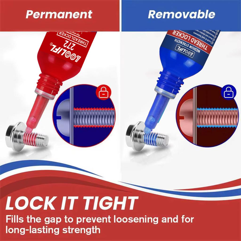 Threadlocker Red 271 243 Thread Locking Adhesive High Strength Suitable for Maintenance of Automotive Mechanical Bolts/nuts Tool Thread Lock3