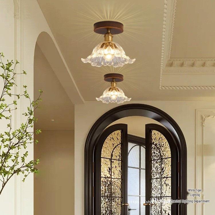Moderne Luxus-Walnussleuchte für Balkon, Flur oder Foyer