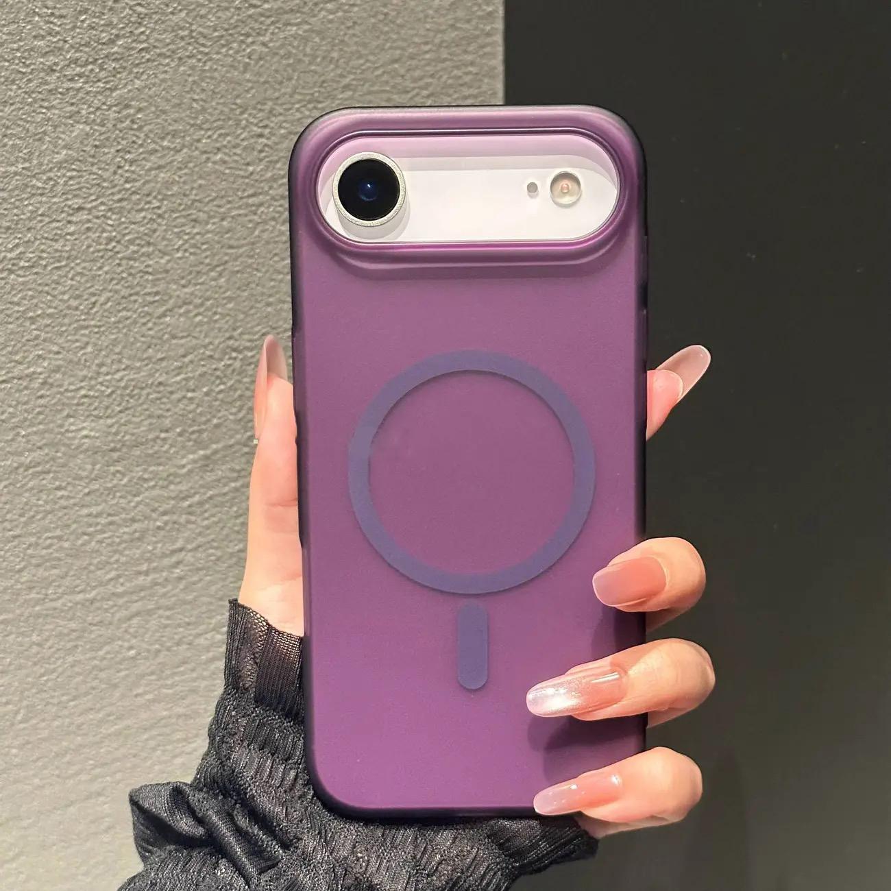

Original Matte Half Clear PC Magnetic Case For iPhone 17 Air 16 E 15 14 13 12 11 Pro XR X XS Max 8 7 Plus For Magsafe Hard Cover iPhone 15 Pro Max
