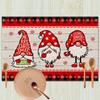 New Christmas Table Mats Holiday Dining Placemats for Xmas Table Decor Snowflake Table Runner Waterproof Festive Accessories
