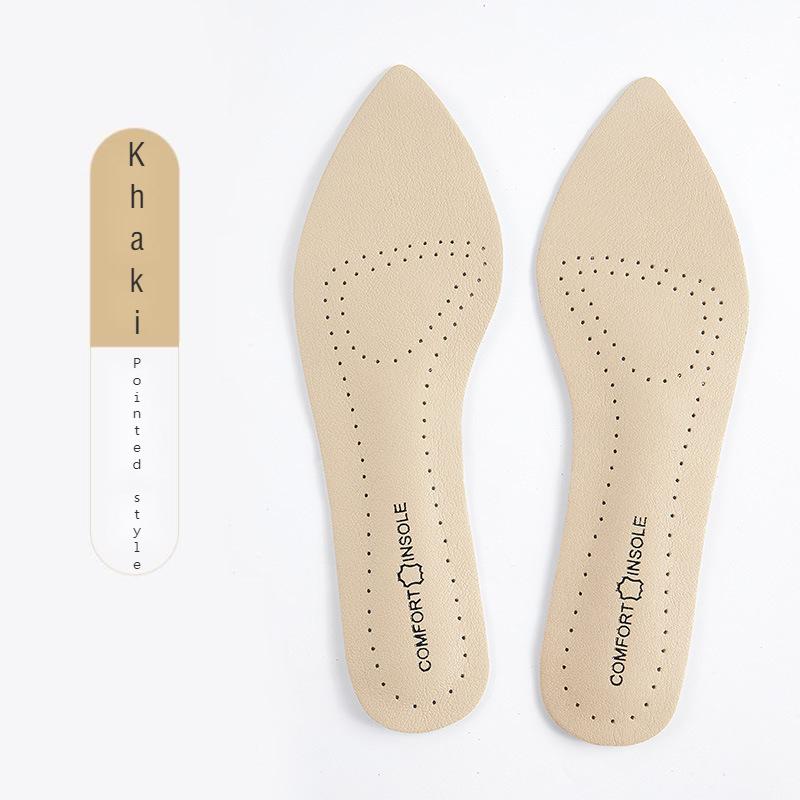 1Pair Leather Women Shoes Insoles Soft Non-slip Shoe Pads Comfort Arch Support Insole for Feet Plantar Fasciitis Relief Inserts