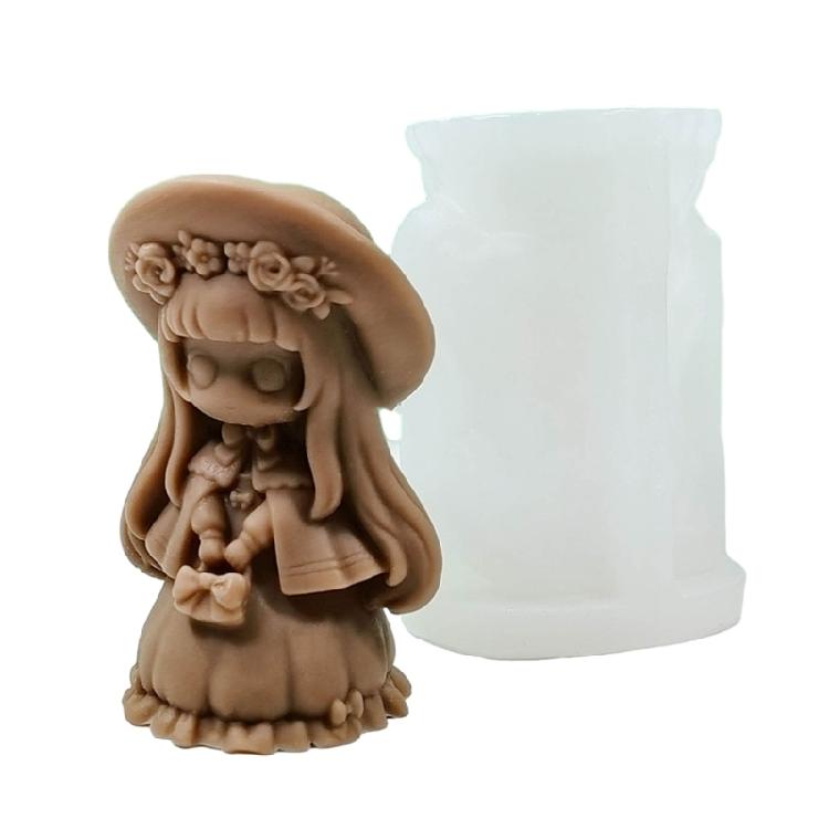 3D Girl Silicone Candle Mold DIY Aromatherapy Gypsum Crystal Epoxy Resin Molds