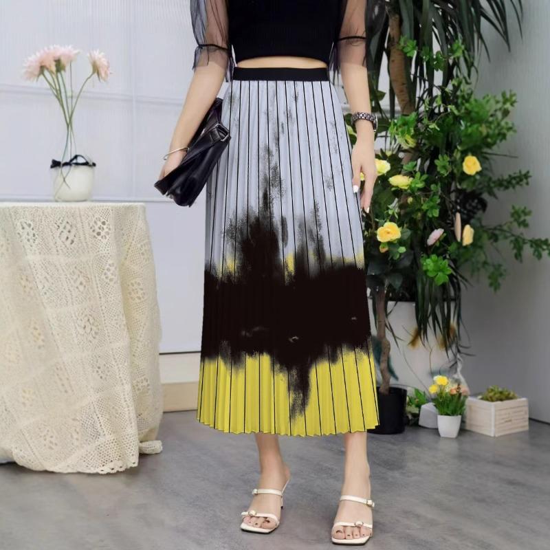 New Skirt Women's Eba Skirt Printed Cartoon Pleated Skirt