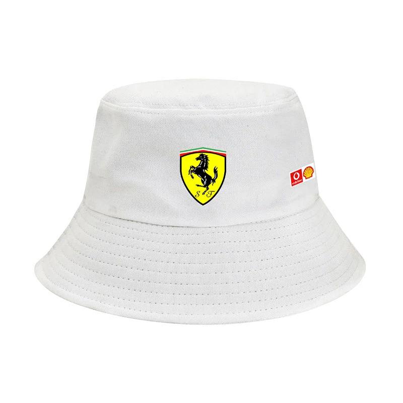 Ρούχα Ομάδας Ferrari F1 Καλοκαιρινά Casual Καπέλα Μπασίνα Ανδρικά και Γυναικεία Καπέλα Ηλίου Καπέλα Ψαρά Για Ferrari F40 SF90 Scuderia Ferrari
