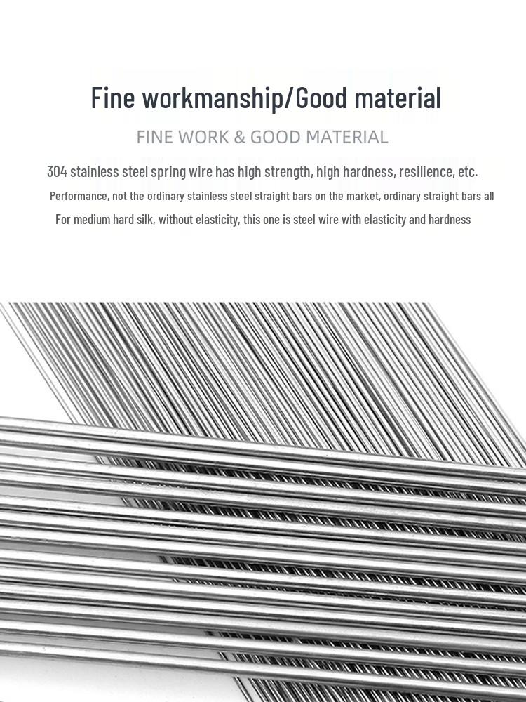 Customizable 304 Stainless Steel Spring Wire Rod, Elastic Steel Round Bar, 0.2mm-5mm