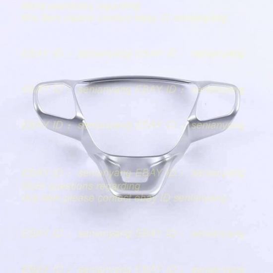 ABS Matte Silver Steering Wheel Frame Cover Trim For -2024 Ford Escape