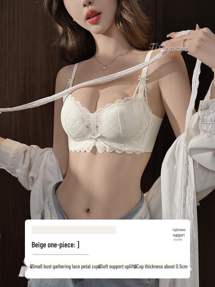 

Adjustable Lace Push-Up Bra with Side Support for Small Busts 34/75A-B
