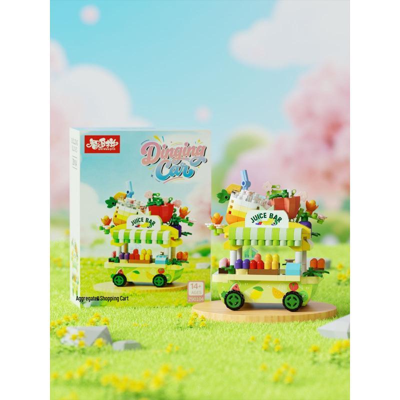 Creative Street Food Truck Model Building Blocks - Educational Toy