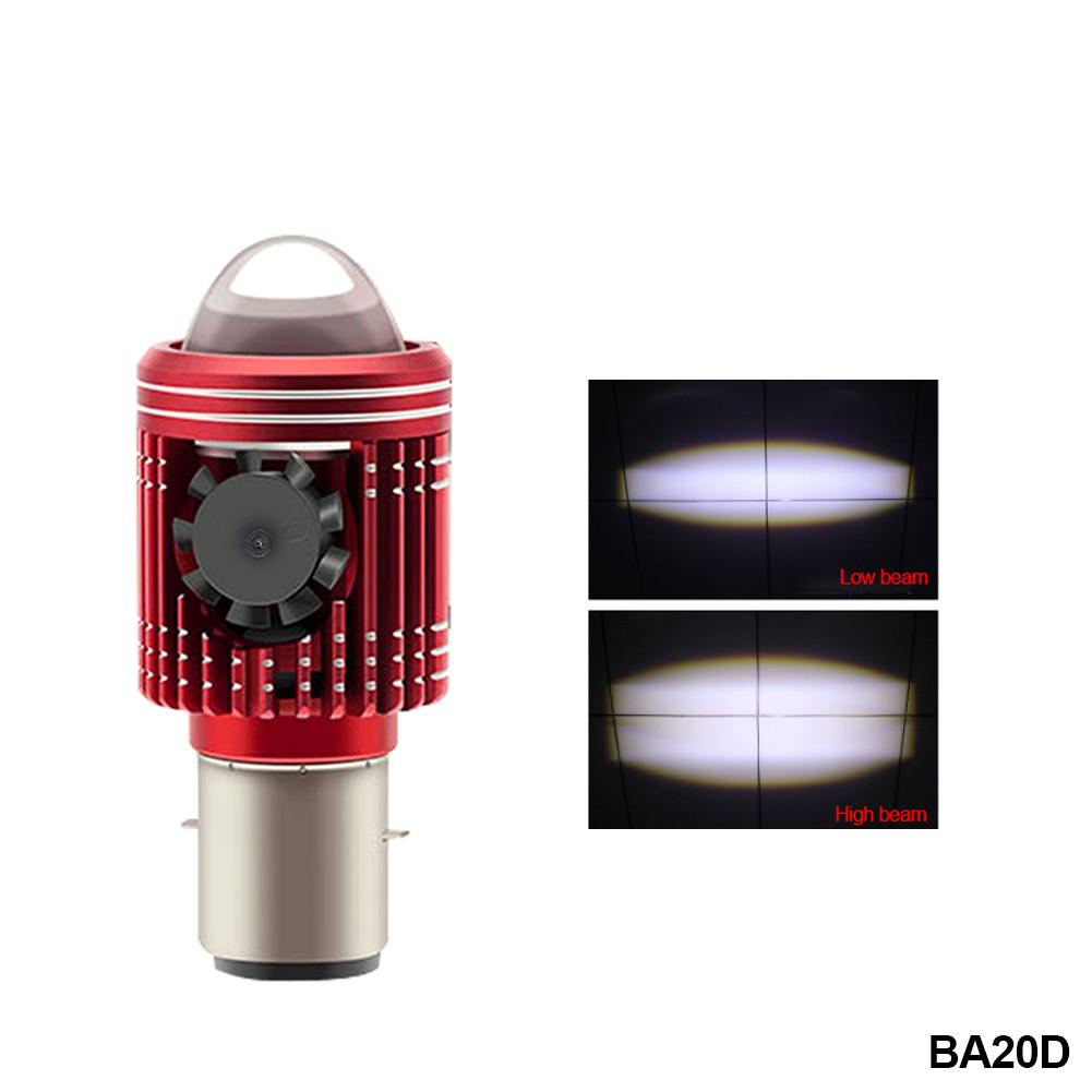 

BA20D H4 Мотоциклетный светодиодный прожектор Фара скутера Мотоцикл Лампа двухцветная DRL Hi/Lo Beam Light с вентилятором BA20D White