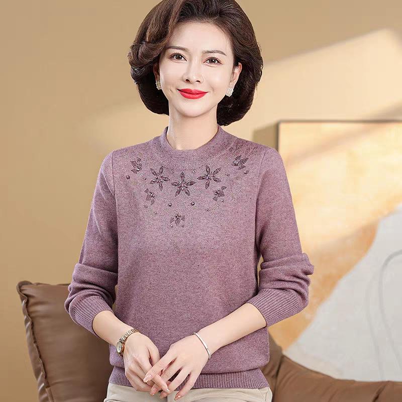 Women's Plus Velvet Thick Knit Sweater - Warm & Stylish Base Layer for Autumn/Winter