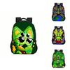 Regretevator Gnarpy Green Cat Backpack With Printed Design For School Use
