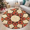 Alfombra Redonda Tejida con Patrón Geométrico Decoración Étnica Antideslizante Duradera para Sala de Estar Dormitorio Espacio Decorativo alfombras