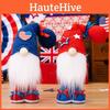 Adorable Independence Day Gnome Figurines In Red And Blue Hats For Festive Decorations