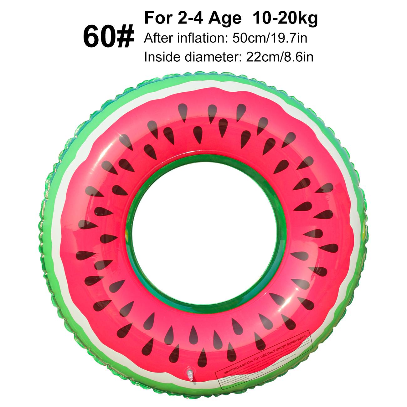 1PC Watermelon Swimming Ring, PVC Inflatable Swimming Ring for Outdoor Sports, Beach, Pool Party
