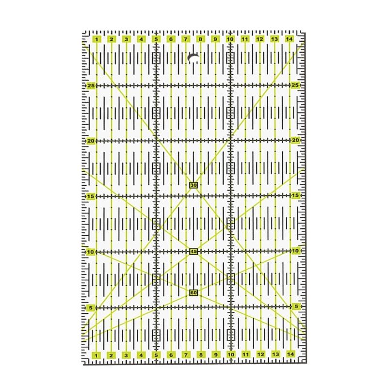 

Acrylic Double Color Quilting Ruler For Exactness Garment Cutting Anti Slip Sewing Tool With Safety Edges 1