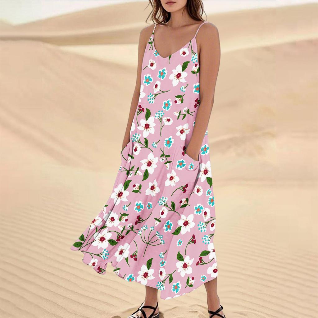 Women's Summer Dress Casual Loose Long Beach Vacation Dresses