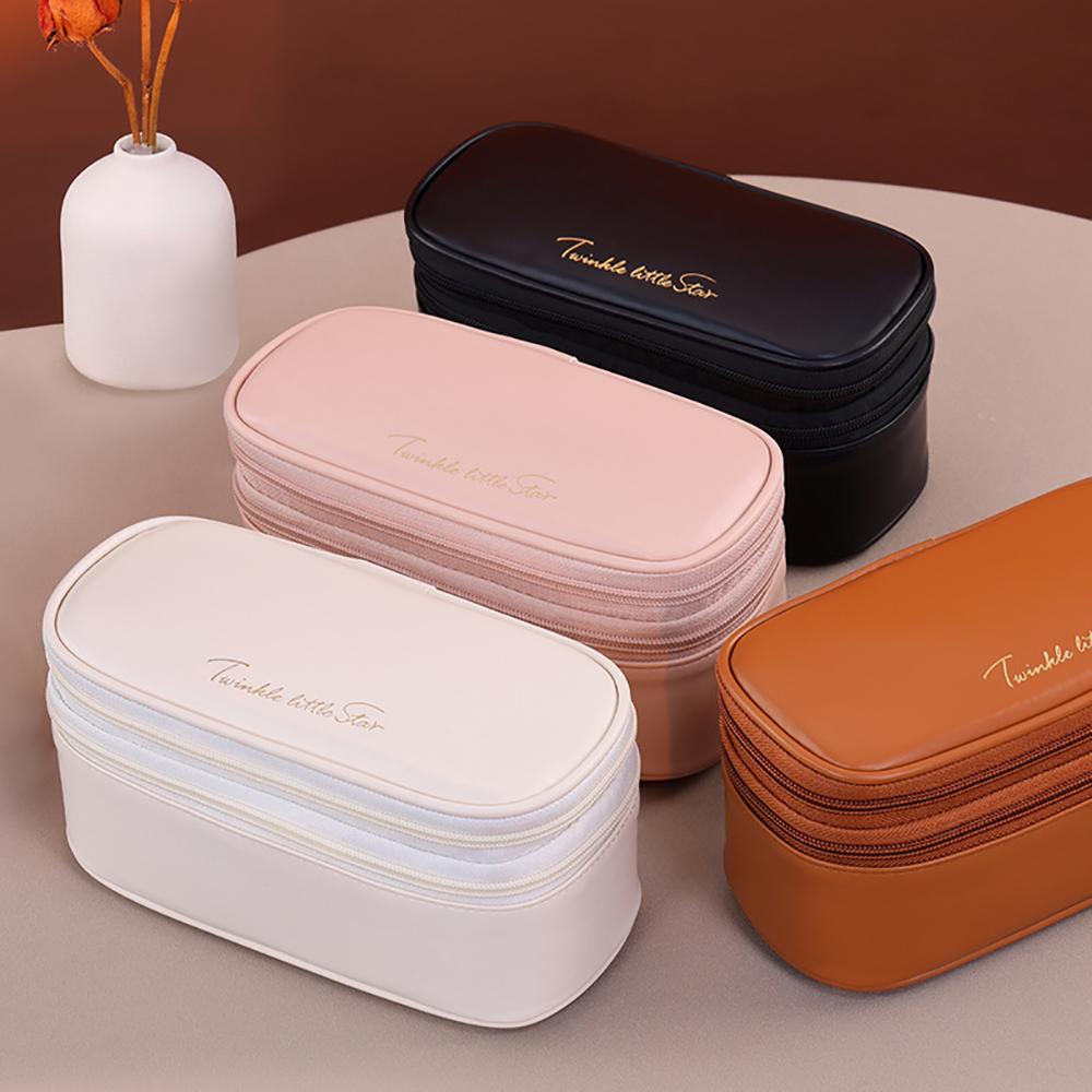 Women's Cosmetic Bag Makeup Bag Double Layer Large Capacity Luxury Cosmetics Organizer Travel Essentials Women's Storage Bags