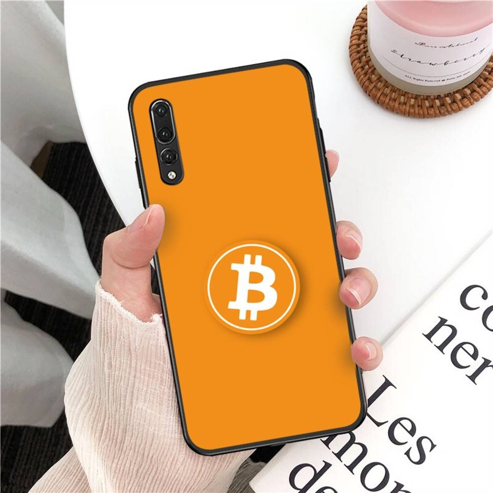 Luxury Bitcoin Phone Case For Huawei P 8 9 10 20 30 40 50 Pro Lite Psmart Honor 10 Lite 70 Mate 20lite