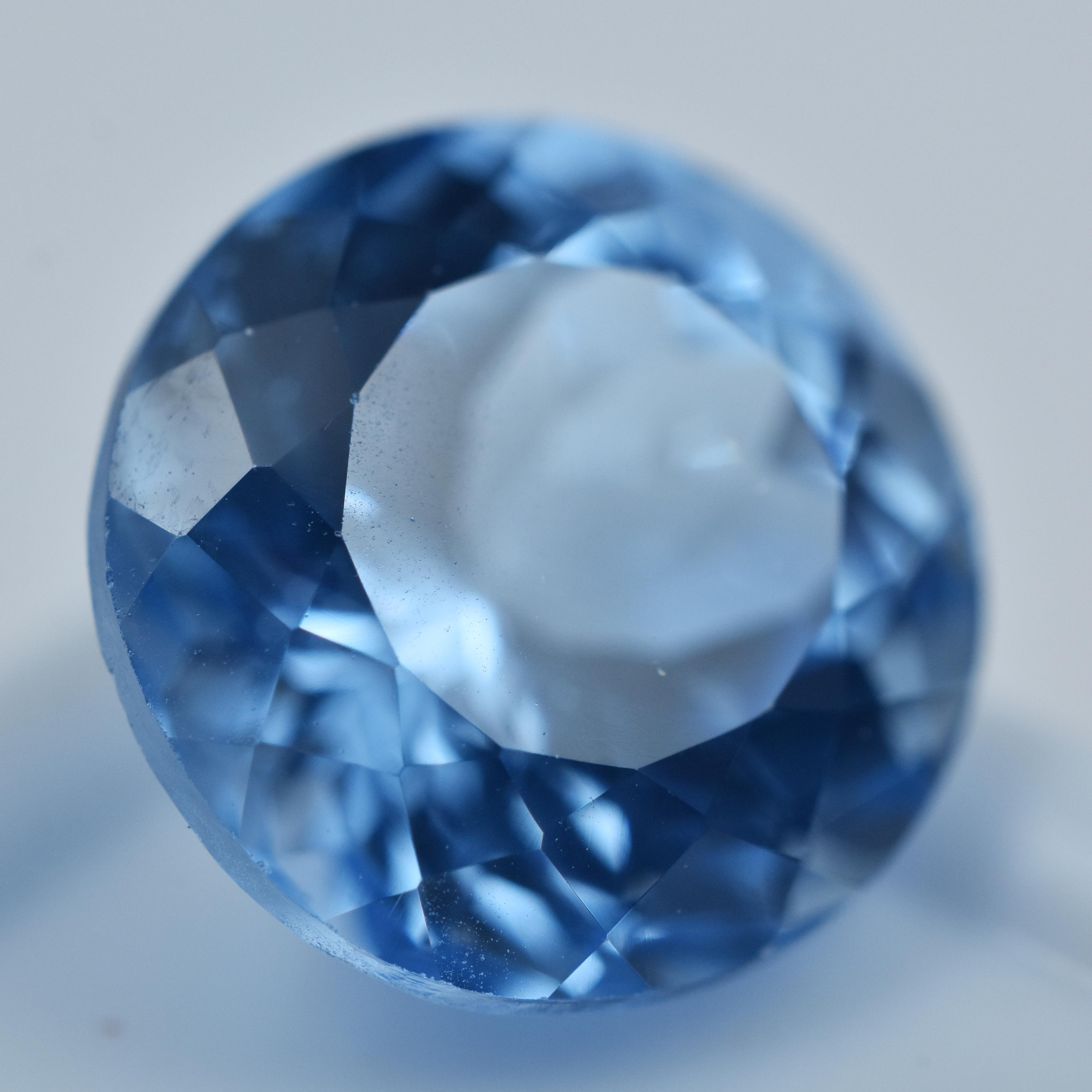 

Круглий Огранки 8.50 Карат Натуральний СЕРТИФІКОВАНИЙ Синій Сапфір Розсипний Дорогоцінний Камінь SU-46-S 11.6 mm approx синій