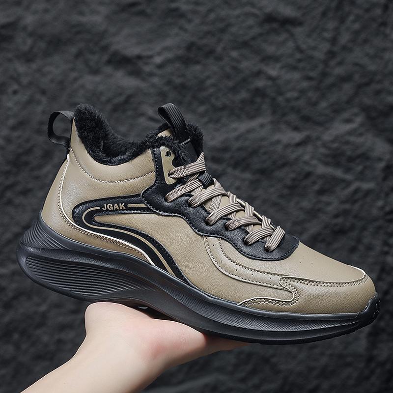 New Men's Casual Sports Shoes, Winter Cotton Lining Men's Shoes, Snow Men's Shoes, Outdoor Walking and Running Sports Shoes