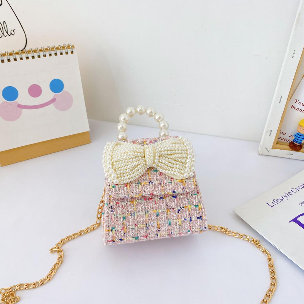 Adorable Mini Children's Crossbody Bag Cute Princess Style Soft Canvas Fashionable Design For Girls With Colorful Options