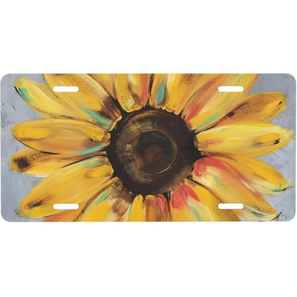 Blessed Front License Plate Aluminum Decorative License Plates Funny Metal Car Plate 6"X12" Novelty Vanity Tag Cover With 4 Holes Car Decor Accessory