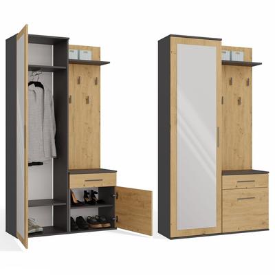 Duo Wardrobe DUO ANTHRACITE ARTISAN