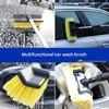 Long Reach Car Wash Brush with Water Sprayer Design And Telescoping Handle For Car, SUV, Truck Easy Cleaning