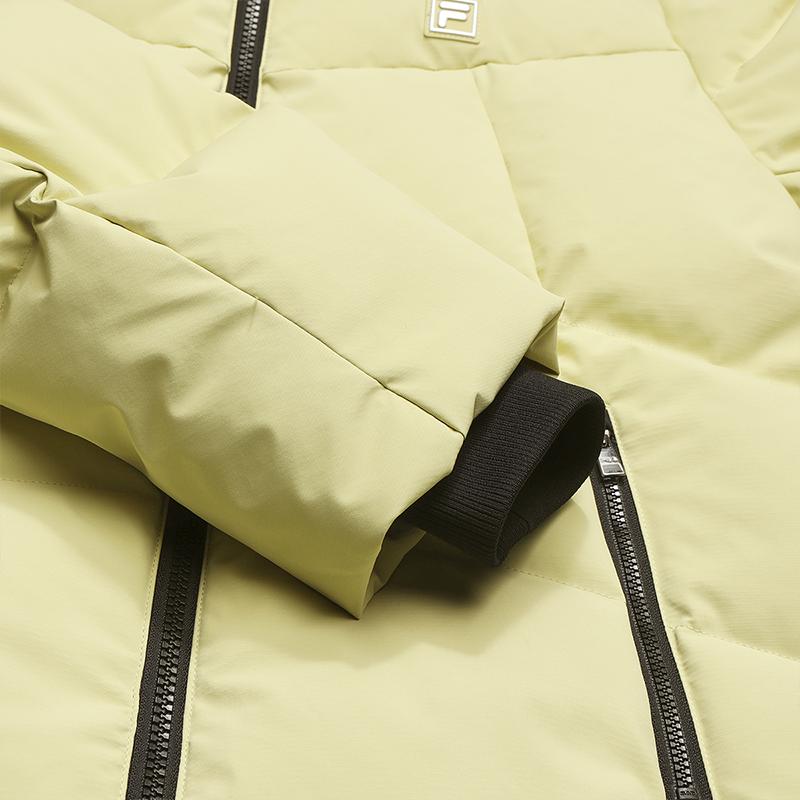 Fila White Fashion Casual Versatile Lightweight Warm Waterproof Breathable Woven Hooded Down Jacket Women Outerwear F11W543906FMT