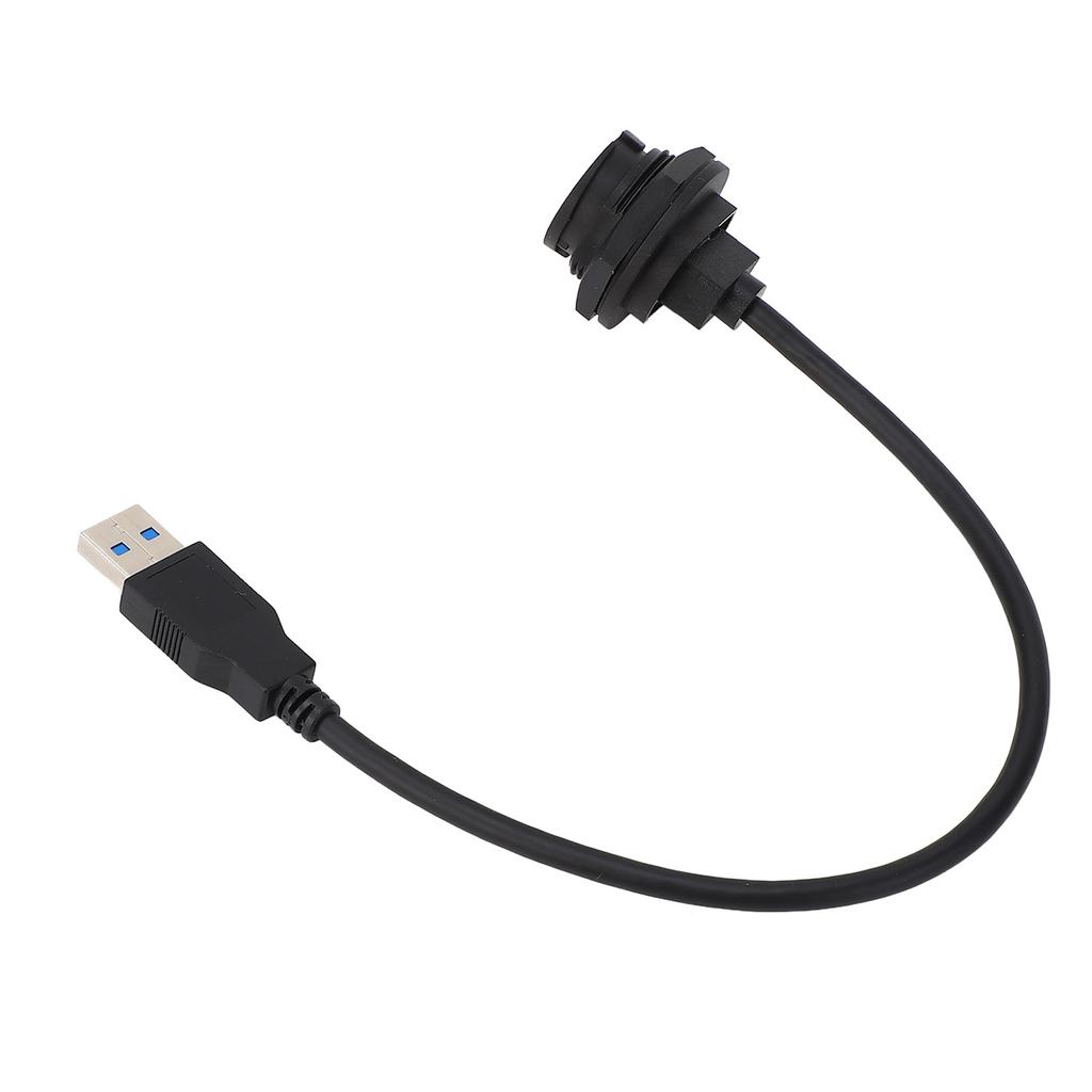 USB3.0 Panel Socket Waterproof Data Connector with Extension Cable Male Female Straight Head 0.3mete