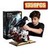 Ensemble de blocs de construction DIY 1358 pièces - Kit de modèle créatif Animal Corbeau Squelette Livre Jouet Puzzle Éducatif pour Enfants pour Anniversaire