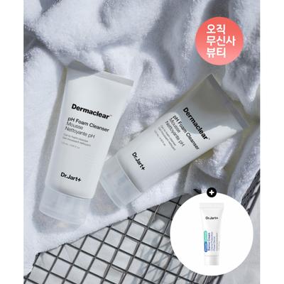 Dr.jart 2pack Derma Clear Ph Cleansing Foam 120ml + Power Derma Barrier Cream 7ml 1 Free