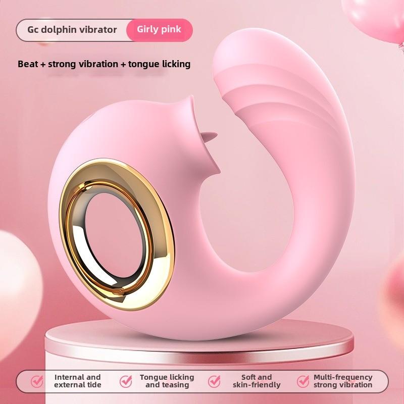 Dolphins Vibrator Female Tongue Licking Sucking G-spot Seconds Tide Massage Masturbator Adult Sex Products