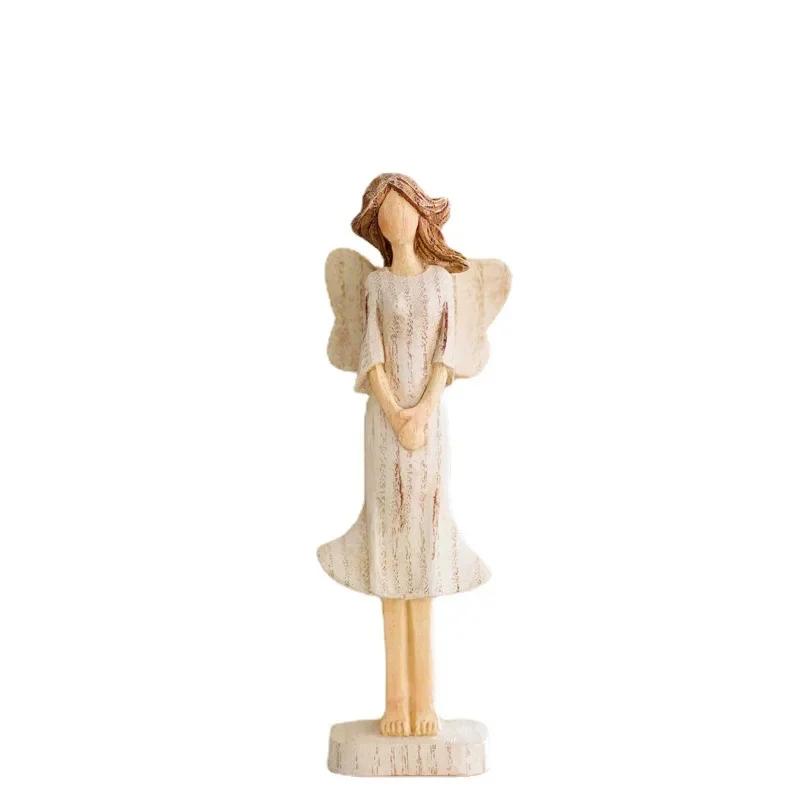 Decorazione Artigianato in Resina Decorazione Casa Statuetta Angelo Statua Decorazione Creativa Regalo di Compleanno Tavolo