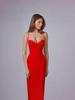Elegant Thai Strappy Rhinestone Slit Bandage Evening Gown