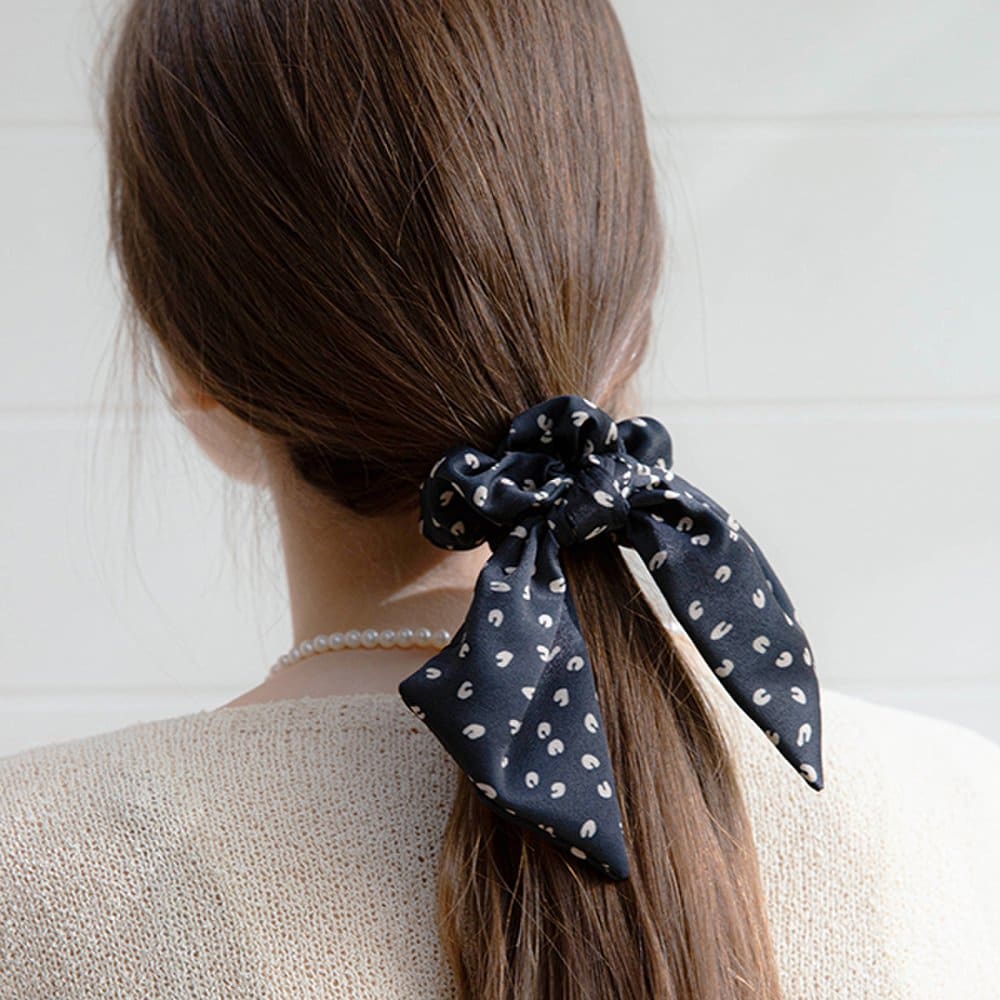 

Узорная резинка-скранчи Jp-22-087S Черный