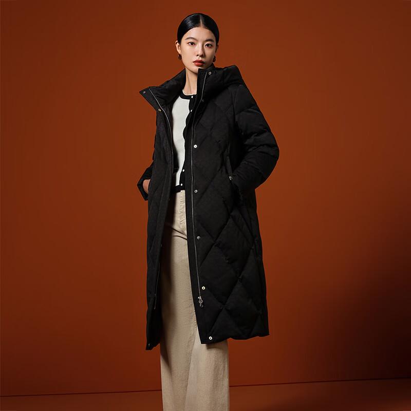 Tanboer Women's Long Hooded Goose Down Jacket TB232866