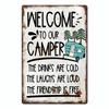 Camping Metal Posters Tin Sign Decor Vintage Plaque Metal Plate Retro Posters Wall Art Decor for Trip