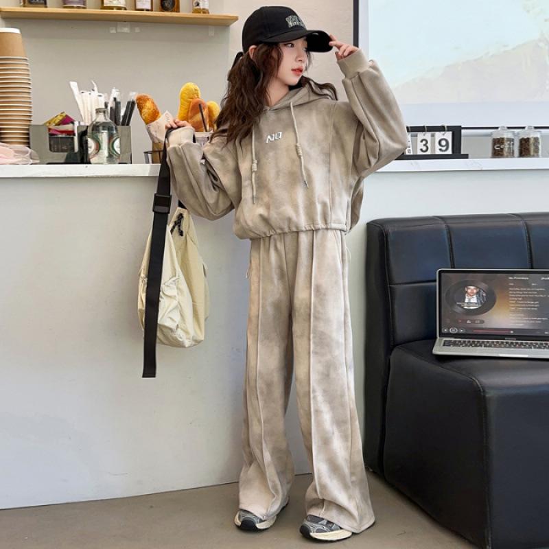 Girls  Fashionable Sports Hoodie & Sweatpants Set (Spring/Autumn 2025) 130 cm