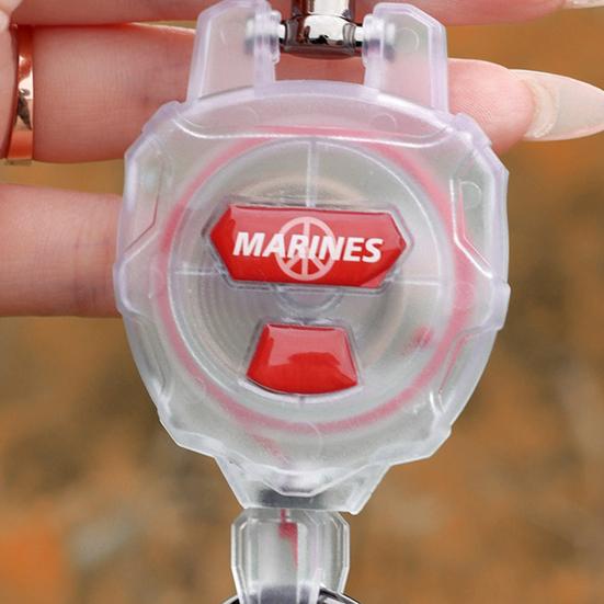 Outdoor Retractable Keychain Carabiner Badge Holder ID Card Reel Clip Key Ring Heavy Duty Portable Camping Climbing Backpacking Hiking Hanging Buckle