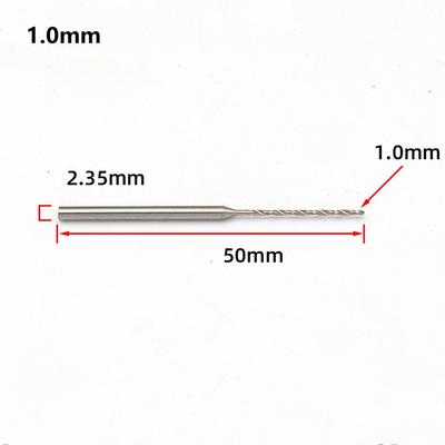 Brand New 1Pc 0.8mm-2mm Drill Bit Mini Drill Bits 1Pc HSS 0.8mm-2mm 2.35mm Shank Diameter Silver Rubber Jewelry