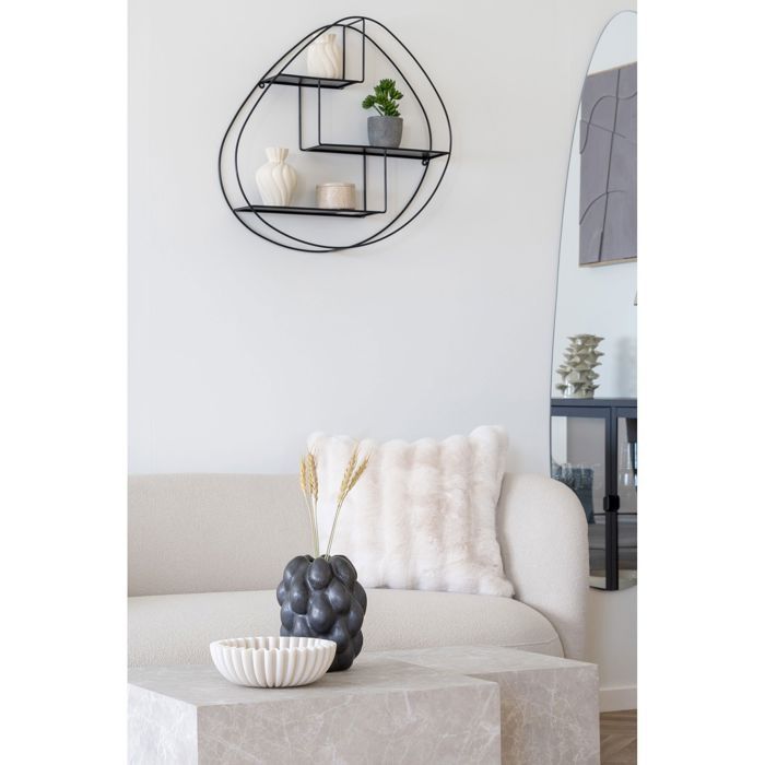 Galena Faux Fur Cushion, 45x45cm White.