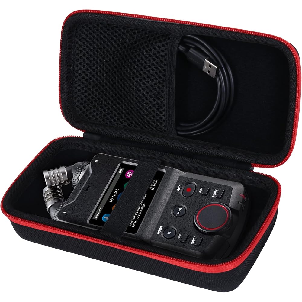 co2CREA Storage Case Compatible with TASCAM Portacapture X6 Recorder Black Lightweight Protective Case