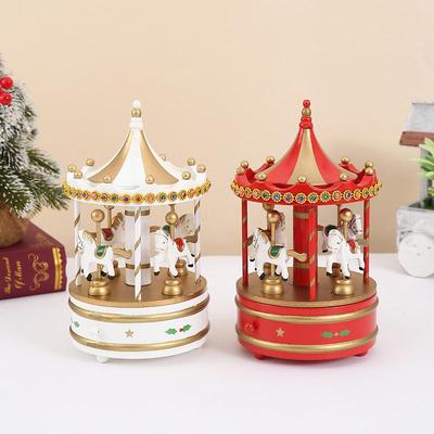 Christmas Carousel Wind-Up Music Box - Creative Birthday Gift & Children's Holiday Decoration